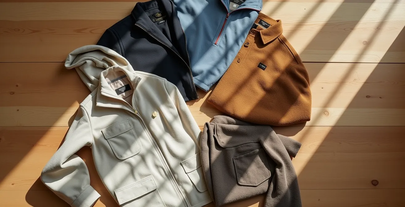 Minimalistische kledingkast met zorgvuldig geselecteerde kledingstukken voor de vier Belgische seizoenen