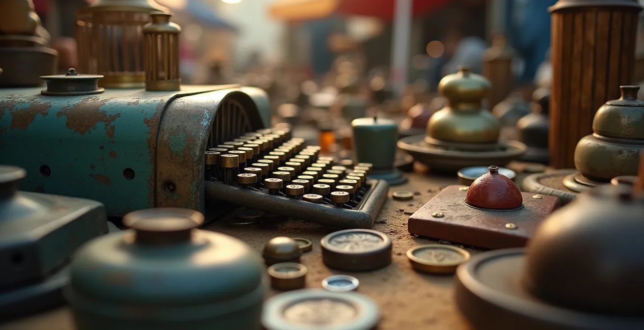 Rommelmarkt op het Vossenplein met onverwachte vondsten in Magritte-stijl