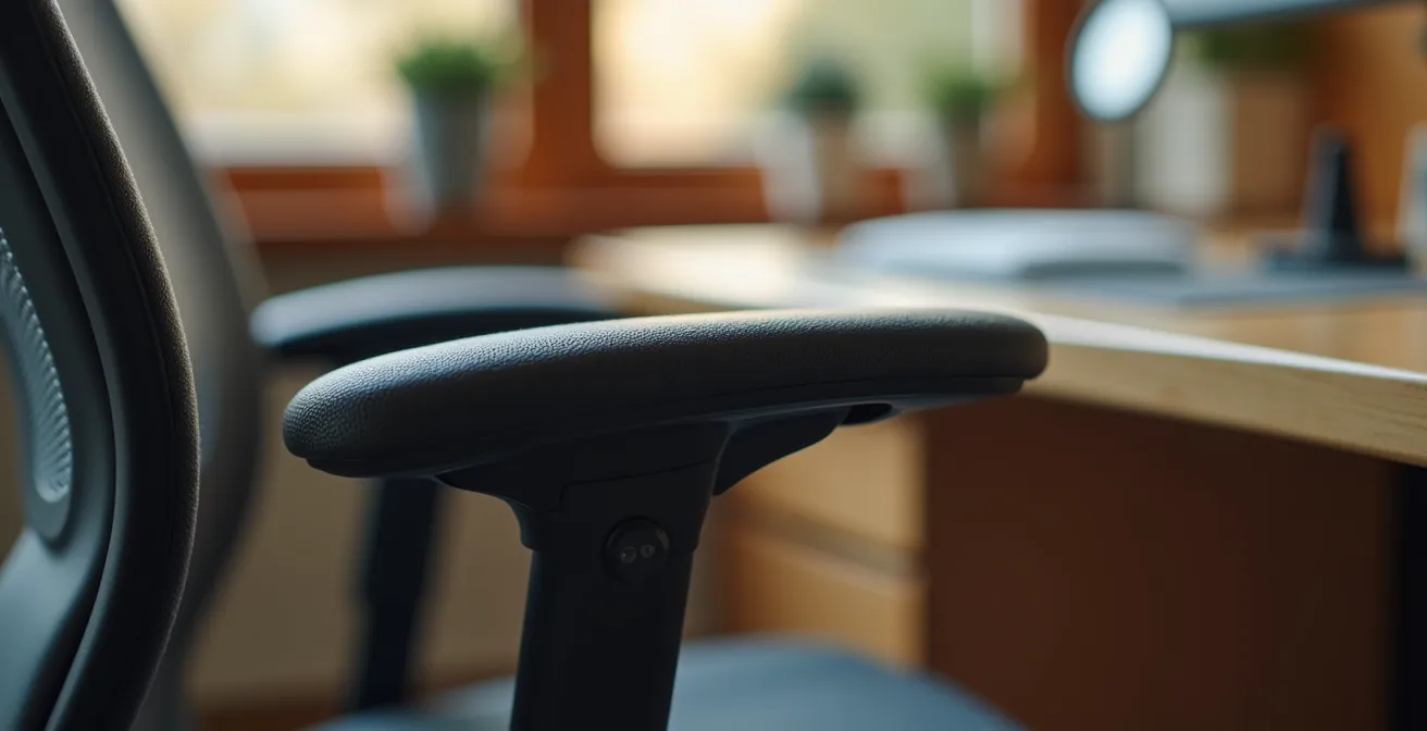 Ergonomische thuiswerkplek met hoogte verstelbaar bureau en correcte zithouding