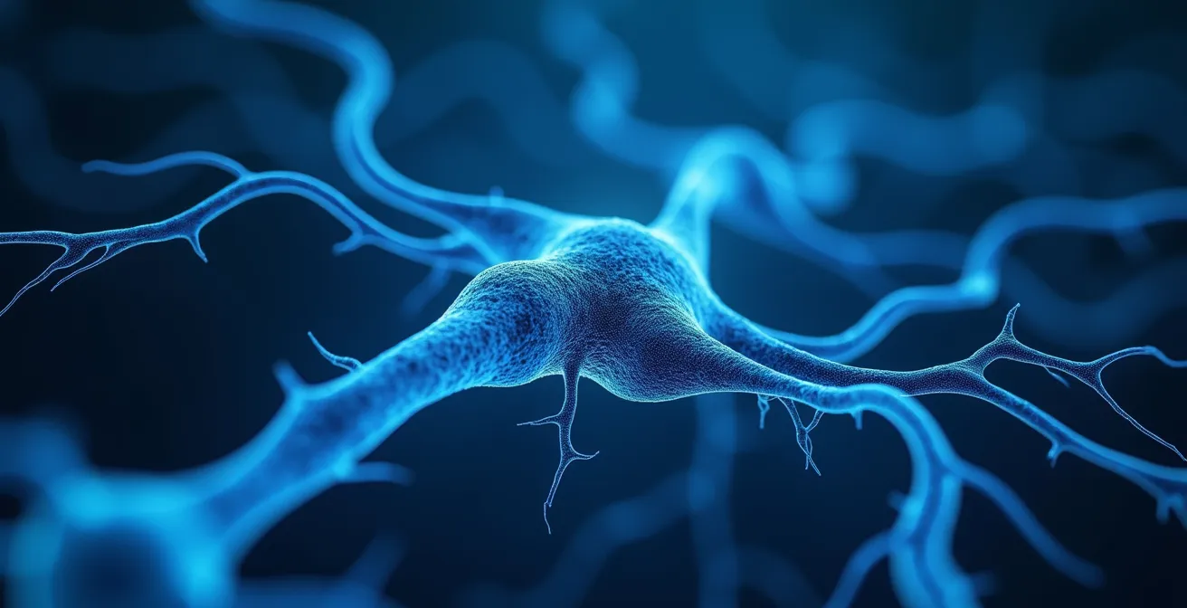 Abstract beeld van neurale verbindingen in menselijk brein