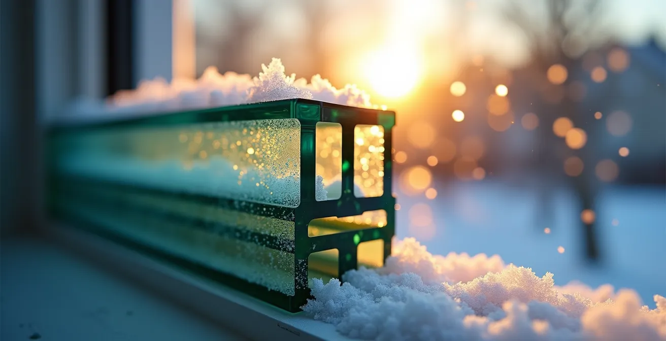 Thermografisch beeld van Belgisch huis toont warmteverlies via ramen en muren
